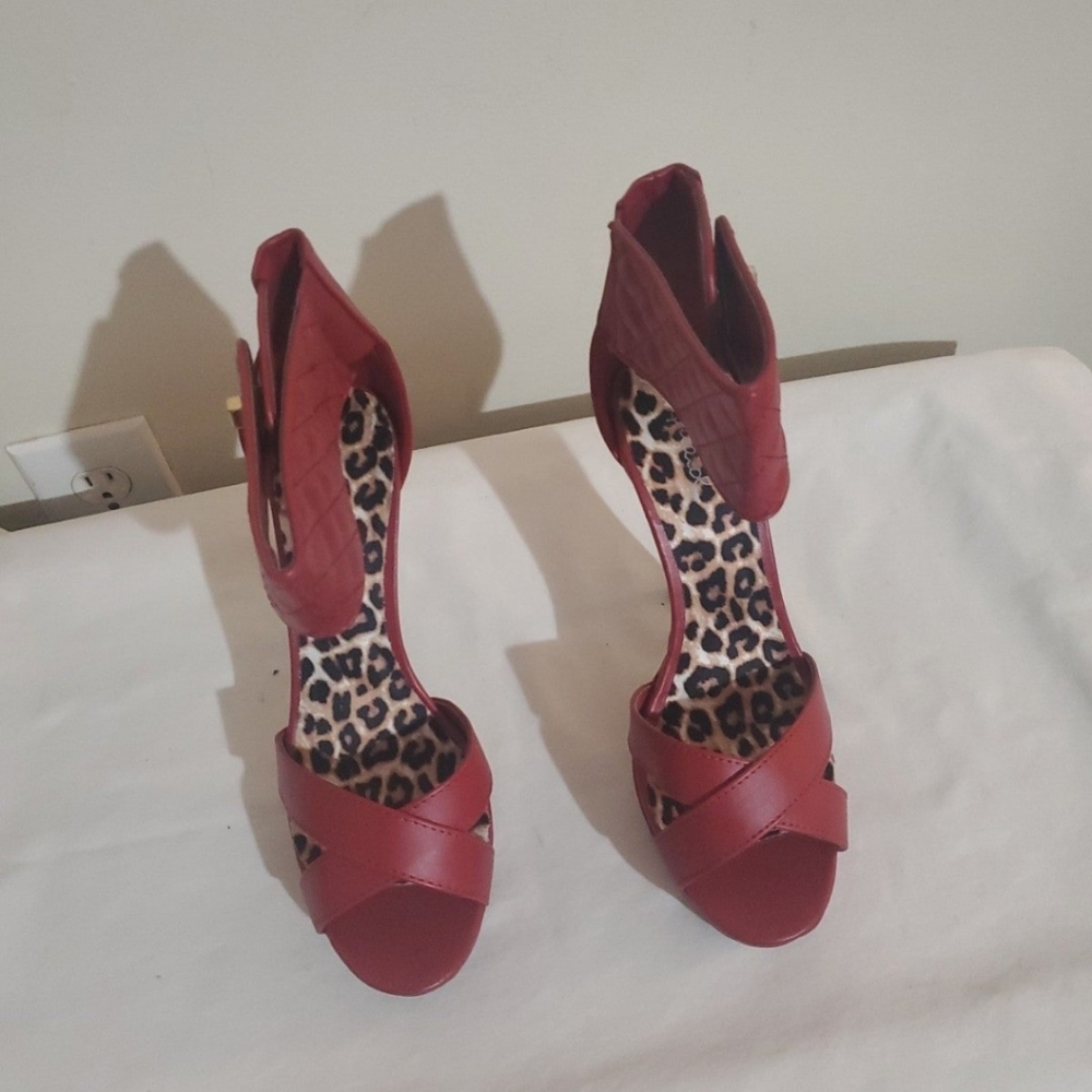 Faux Leather Heels